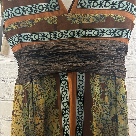 Nicole Miller Silk Bohemian V-Neck Sleeveless Dress Size 6 Brand New W/Tags - Picture 10 of 11